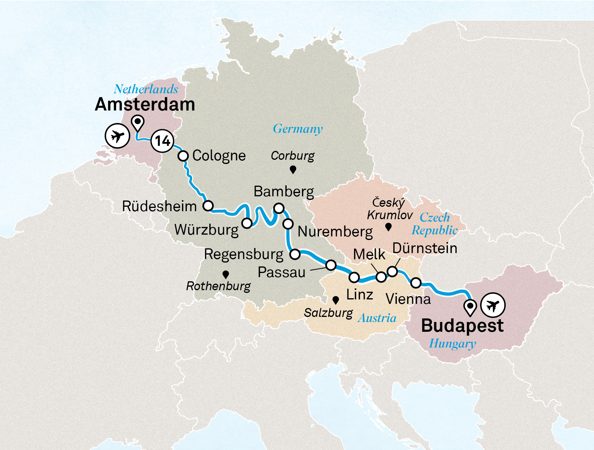 Christmas & New Year Itinerary Map
