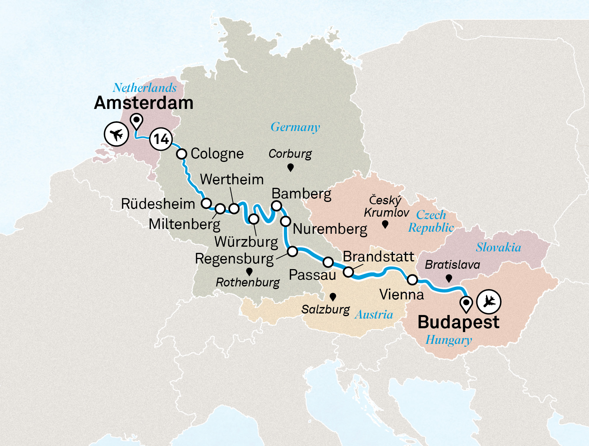 Christmas & New Year Itinerary Map