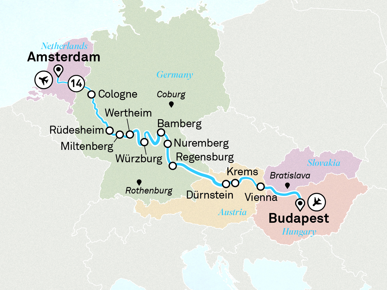 Christmas & New Year Itinerary Map