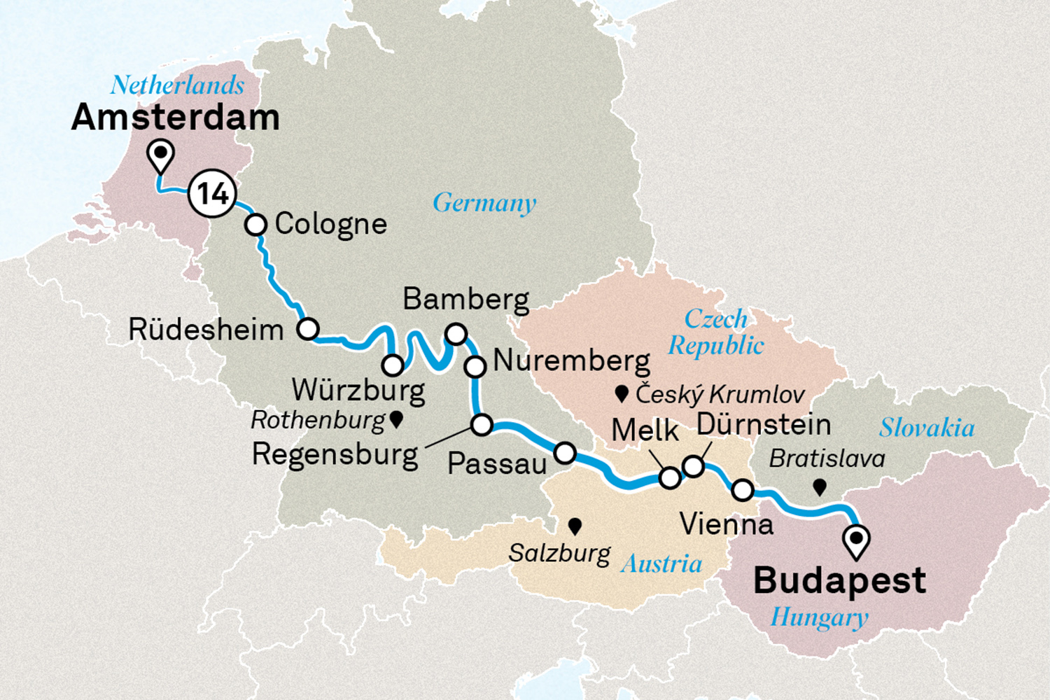 Christmas & New Year Itinerary Map
