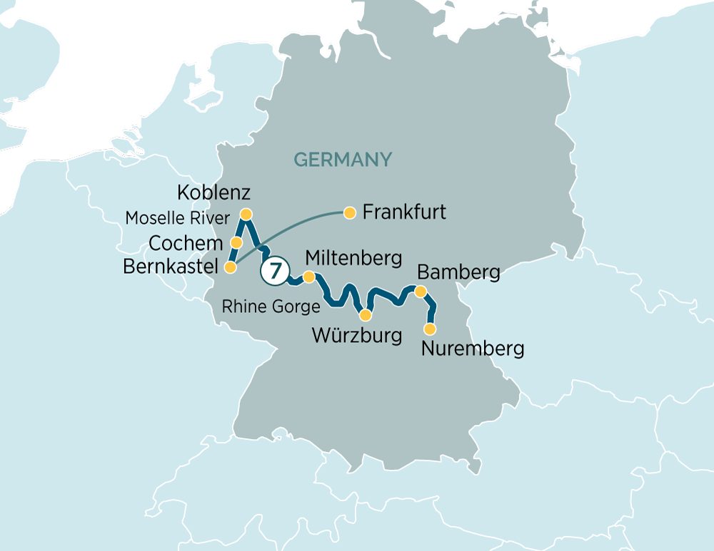 german river cruises map