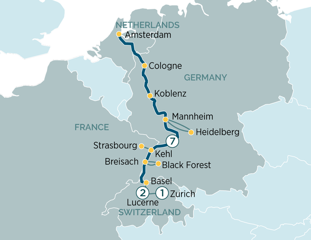 Jewels of the Rhine &amp; Lucerne - Zurich - Evergreen Tours