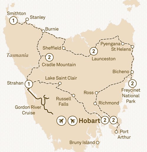 Itinerary map