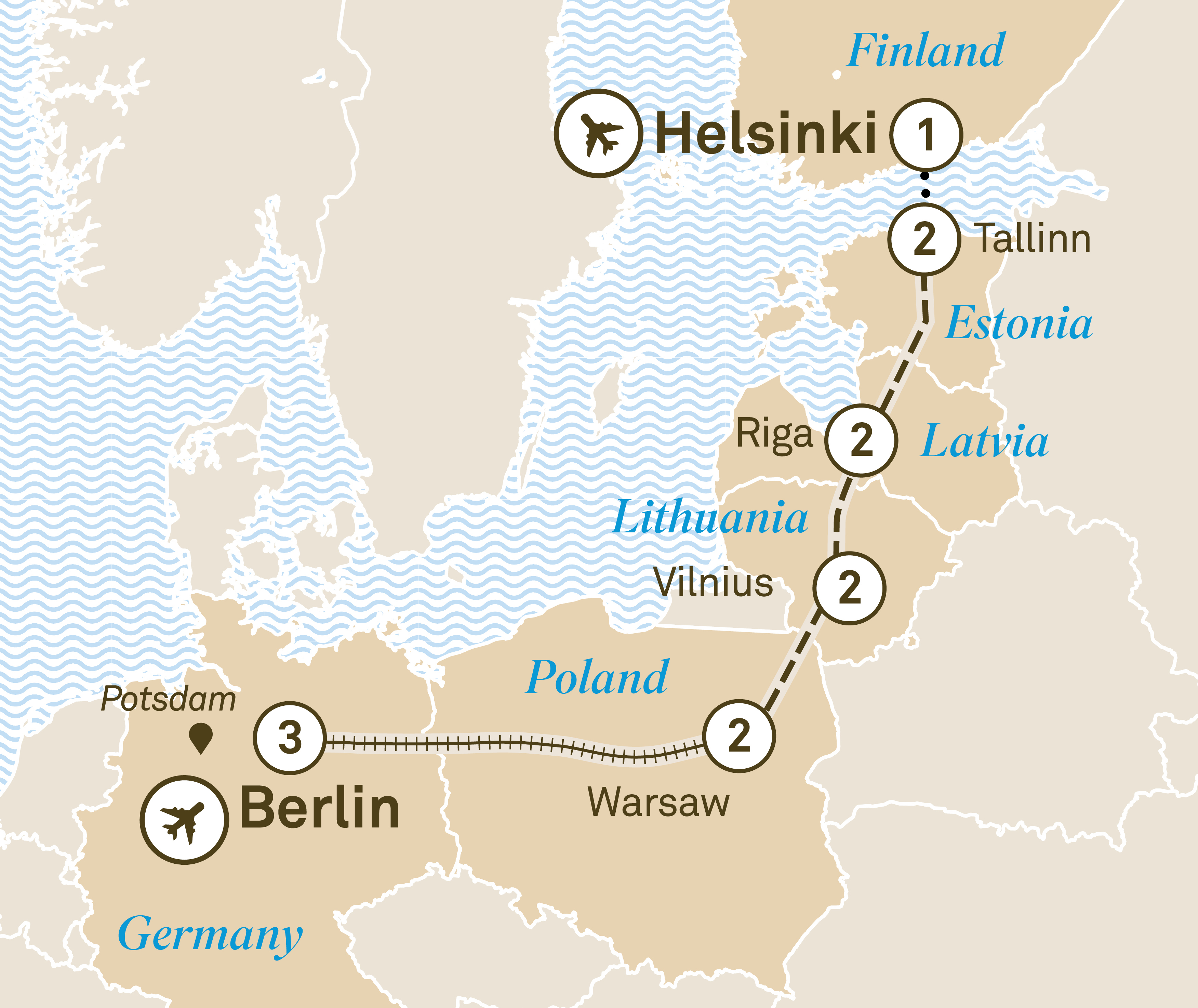 Mapa da excursão