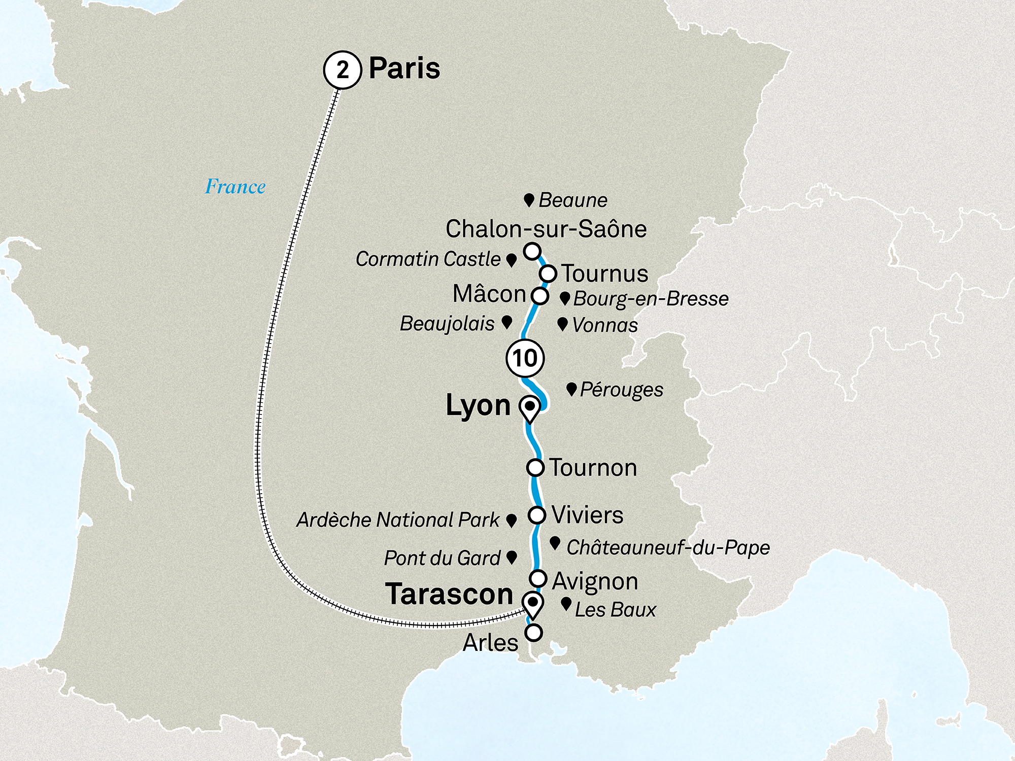 Spectacular South of France with Paris