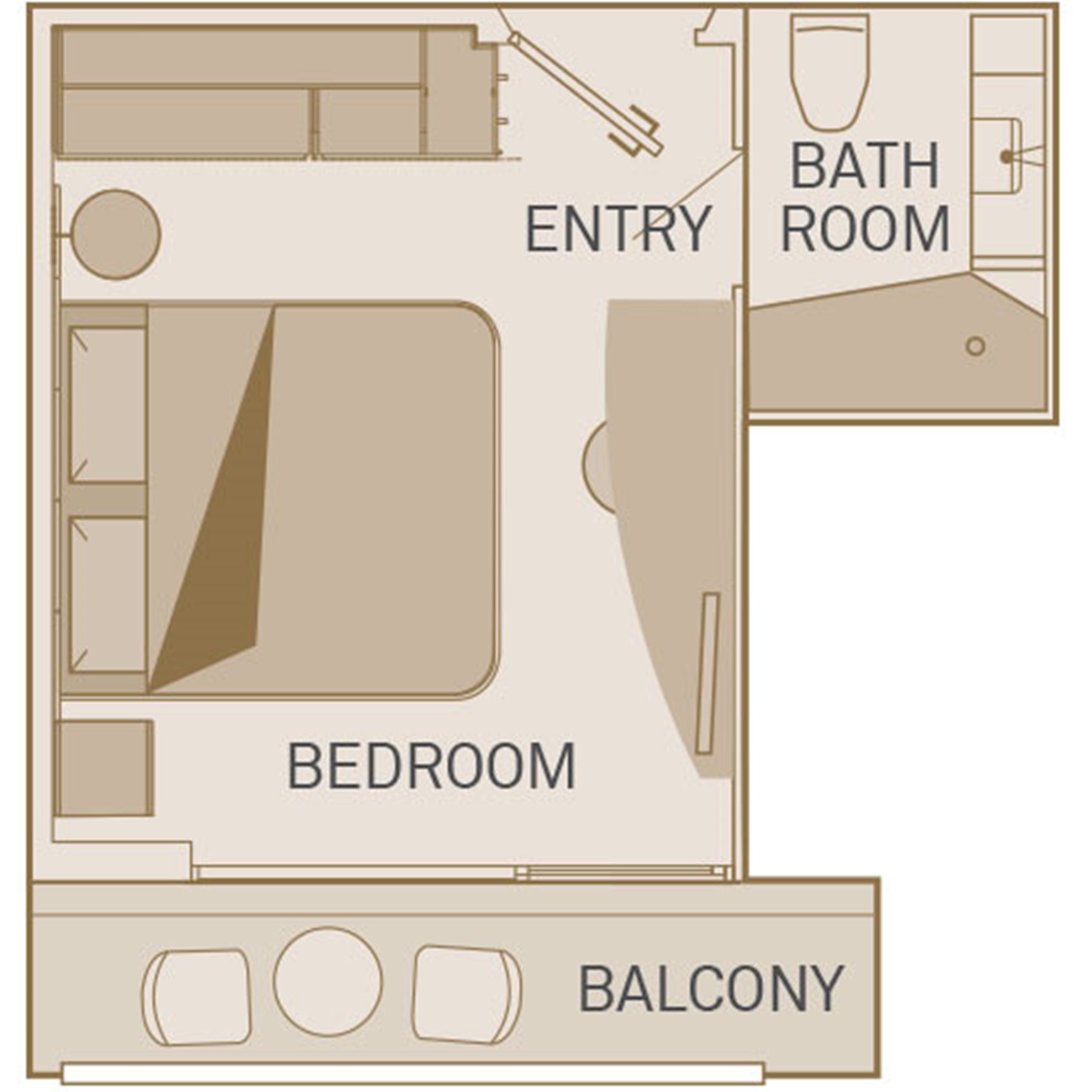 Balcony Suite  (Diamond Deck  - A)
